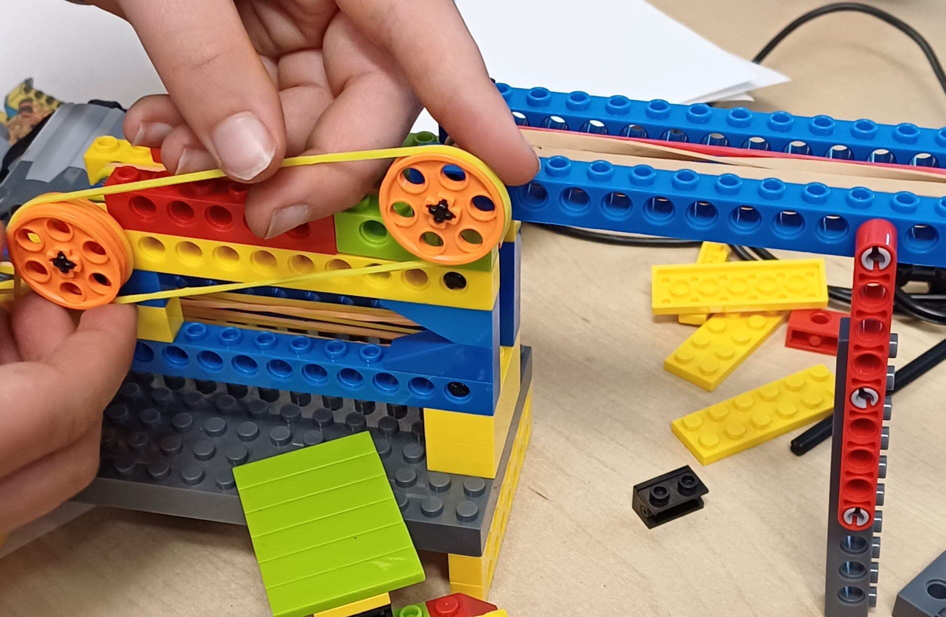 Students working on STEM projects